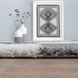 Lesnina XXXL PREPROGA Z VISOKIM FLOROM Milano 160/230 cm tkano bela, svetlo siva | Shoptok.si