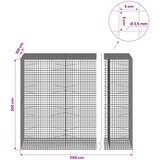  Gabion s žicom debljine 3,5 mm i mrežom 5x5 cm 1150x100x200 cm | shoptok.hr