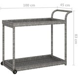 Barska kolica siva 100 x 45 x 83 cm od poliratana | shoptok.hr
