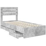  Okvir za krevet s ladicama Betonski sivi 90 x 200 cm - Beton siva 90 x 200 cm | shoptok.hr