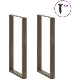  Noge za barski stol U-oblik 2 kom Prirodni čelik 60 x (110-111) cm Čelik | shoptok.hr