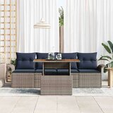  Vrtna sedežna garnitura z blazino 5 pcs siva in mornarsko modra, (5000135652) | Shoptok.si