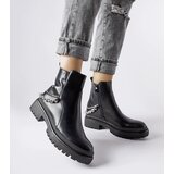 Gemre Black ankle boots with chain Muqaddim | Shoptok.si
