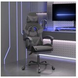  Okretna igraća stolica s osloncem crno-siva od umjetne kože | shoptok.hr