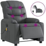Maison Chic Električni masažni naslanjač - Relax naslanjač sivo umetno usnje, (22134617) | Shoptok.si