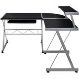  Kutni stol za računalo crni 132 x 112 x 99 cm konstruirano drvo | shoptok.hr