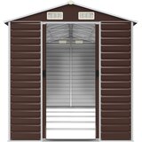  Vrtna kućica smeđa 191x470x198 cm pocinčani čelik | shoptok.hr