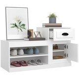 Ormarić za cipele bijeli 100 x 42 x 60 cm od konstruiranog drva | shoptok.hr