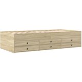 vidaXL Dnevna postelja s predali sonoma hrast 100x200 cm inž. les, (21086289) Cene