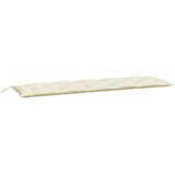  Jastuk za vrtnu klupu krem bijeli 180x50x7 cm od tkanine Oxford | Eponuda.com