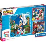 Clementoni Sonic 3x48 kosov Supercolor sestavljanka - Cene