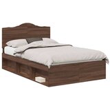  Okvir za krevet s uzglavljem Smeđi hrast 120 x 190 cm | shoptok.hr