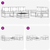  Set vanjskih sofa 6 kom. Bijela i bež | shoptok.hr