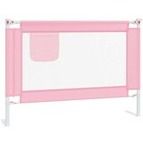 vidaXL Sigurnosna ograda za dječji krevet ružičasta 90 x 25 cm tkanina | shoptok.hr