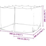  Mreža protiv komaraca za vanjsku upotrebu 220 mreža crna 300x300x200 cm | shoptok.hr