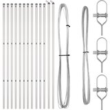 vidaXL Stebri za ograjo 13 kosov Ø32 mm 190 cm Galvanizirano jeklo, (22084982) | Shoptok.si