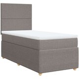  Krevet s oprugama i madracem smeđesivi 100 x 200 cm od tkanine | shoptok.hr