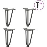  Noge za klubsko mizico 4 kosi antracitne 20 cm masivno jeklo, (22123828) | Shoptok.si