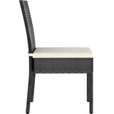  3-dijelni vrtni blagovaonski set od poliratana crni | shoptok.hr