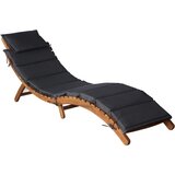 Maison Chic Ležalnik - Sončna ležalnik z blazino trden akacijev les temno siv, (22042881) | Shoptok.si