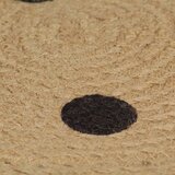  Ručno rađeni tepih od jute s uzorkom točkica 150 cm | shoptok.hr