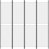 Sobna pregrada s 4 panela bijela 200 x 200 cm od tkanine | shoptok.hr