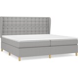  Krevet s oprugama i madracem svjetlosivi 200 x 200cm od tkanine | shoptok.hr