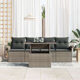 vidaXL Vrtna kavčna garnitura Komplet 4 Siva Ratan | Shoptok.si