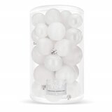  Set Božićnih Kuglica Bijele Boje - 30 Komada (4 / 5 / 6 cm) | shoptok.hr