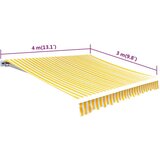 Tenda iz platna sončnično rumena in bela 4x3 m (brez okvirja), (20609971) | Shoptok.si