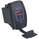 INF polnilnik qcpd blue ring light s QC3.0 in pd, (21297298) Cene