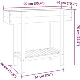  Povišena vrtna gredica 90x30x75 cm od masivnog bagremovog drva | shoptok.hr
