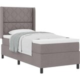 vidaXL Box Spring Postelja z Blazino Taupe 100x200 cm Tkanina, (22083333) | Shoptok.si