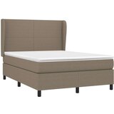  Box spring postelja z vzmetnico taupe 140x190 cm blago, (20896002) | Shoptok.si