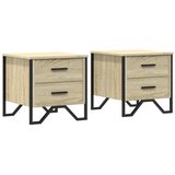  Noćni ormarići 2 kom boja hrasta 40x41x40 cm konstruirano drvo | shoptok.hr