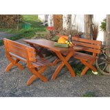 Rojaplast Vrtna jedilna miza iz borovega lesa 160x70 cm Strong - Rojaplast Cene