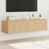 vidaXL Stenske TV omarice z LED 2 kosa sonoma hrast 60x35x31 cm Cene
