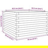  Vrtno cvetlično korito 70x70x45,5 cm impregnirana borovina | Shoptok.si