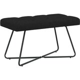  Klupa s gumbastim tkanjem Crna 80 x 40 x 46 cm Tkanina | shoptok.hr