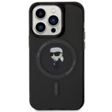  Originalen KARL LAGERFELD KLHMP15LHFCKNOK hardcase ovitek z MagSafe zaščita za iPhone 15 Pro Karls full body - prozorno črn | Shoptok.si