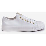 EVENTO Women's Classic Sneakers White And Gold Ecoma | shoptok.hr