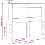 vidaXL uzglavlje s uzglavljem sonoma hrast 120 cm konstruirano drvo | shoptok.hr