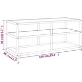 vidaXL TV omarica črna in belo marmorno steklo 100x40x40 cm | Shoptok.si