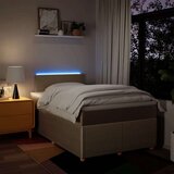 vidaXL Box spring postelja z vzmetnico krem 120x190 cm blago, (21307474) | Shoptok.si