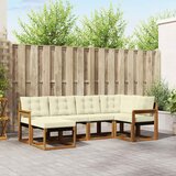  Set vanjskih sofa 6 kom. Prirodna i krem Smeđa 247 x 128,5 x 73 cm | shoptok.hr