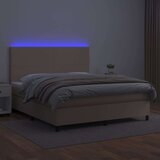  Box spring postelja z vzmetnico LED kapučino 160x200 cm, (20896619) | Shoptok.si