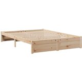 vidaXL Krevet s regalom za knjige bez madraca 120x200 cm od borovine | shoptok.hr