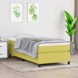 vidaXL Box spring posteljni okvir zelena 90x200 cm blago Cene