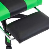 In Racing stol z oporo za noge zeleno in črno umetno usnje | Shoptok.si