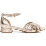 GOODIN Elegant gold low-heeled sandals | Shoptok.si